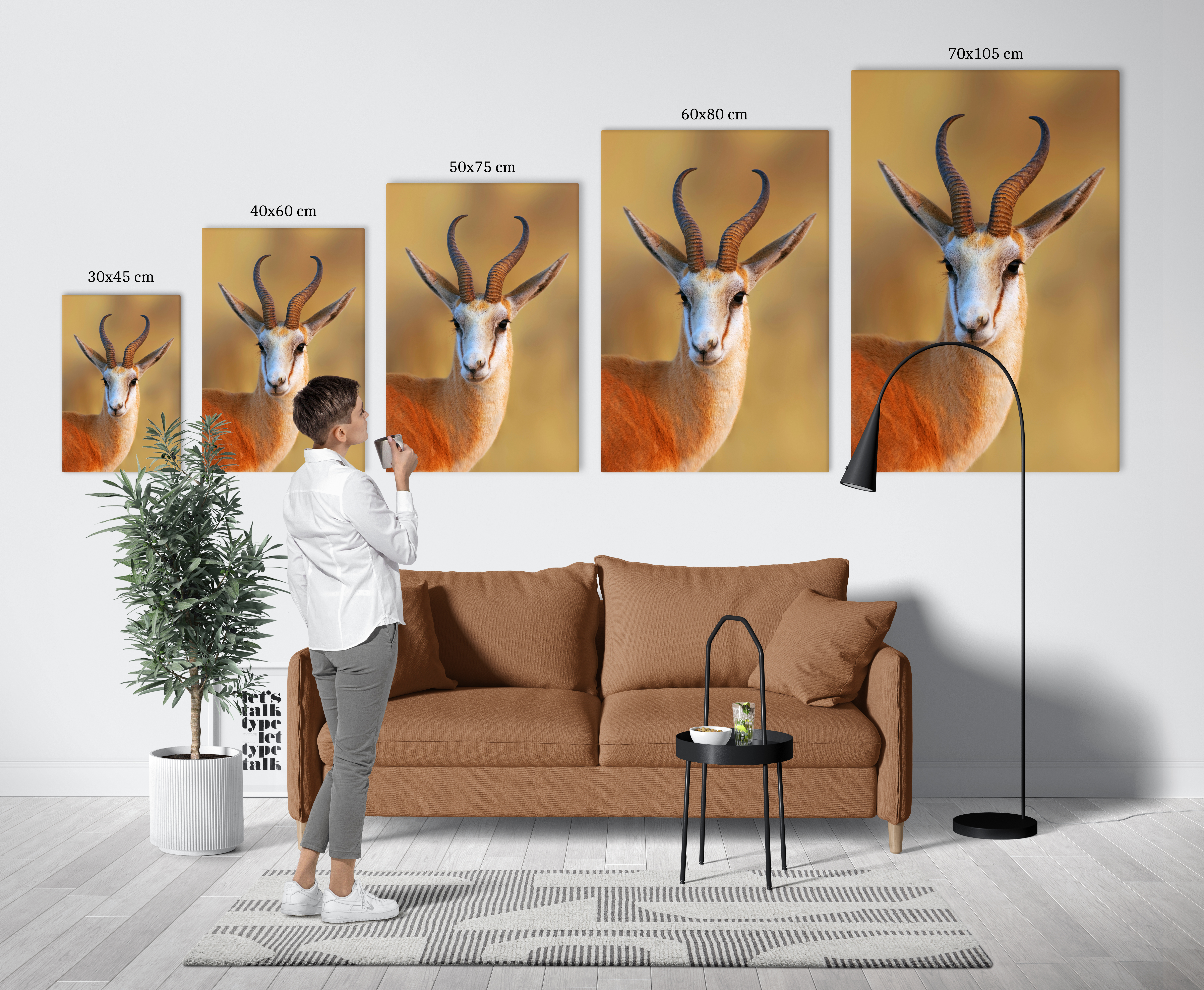 Porovnanie veľkostí plátna