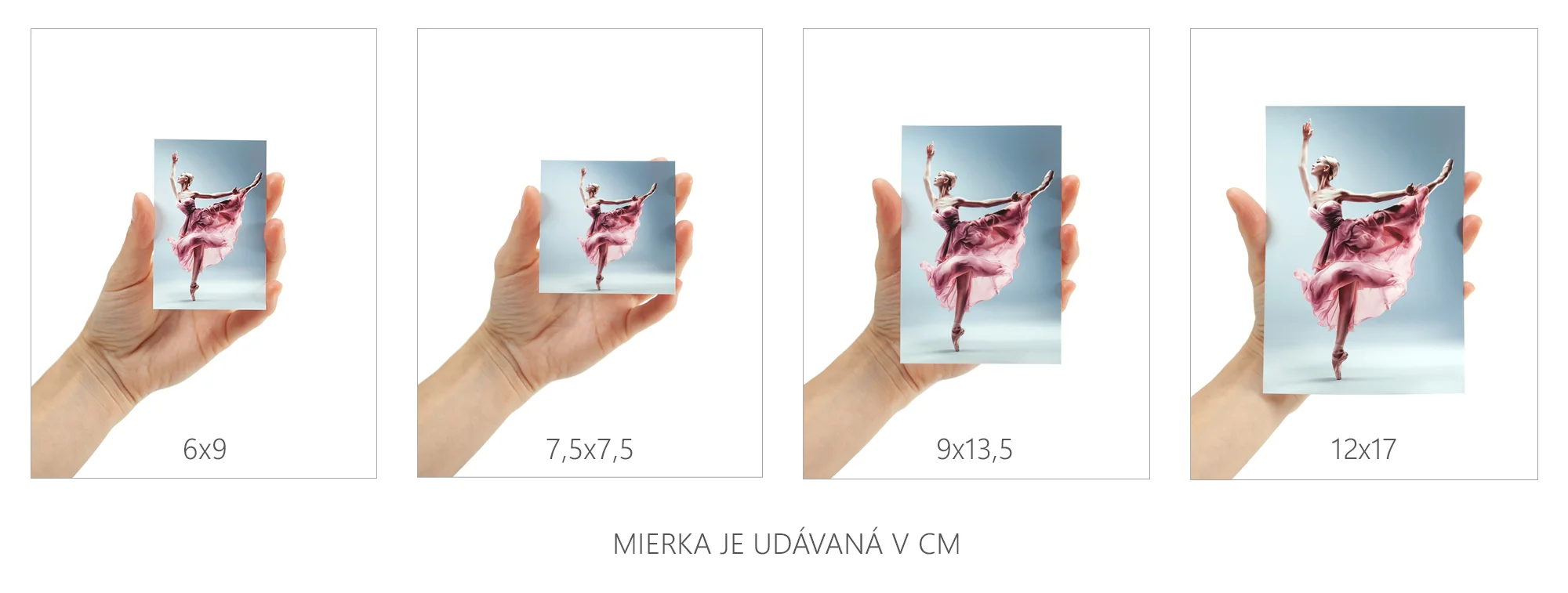 Náhľad tlačenej fotografie s veľkým bielym rámikom