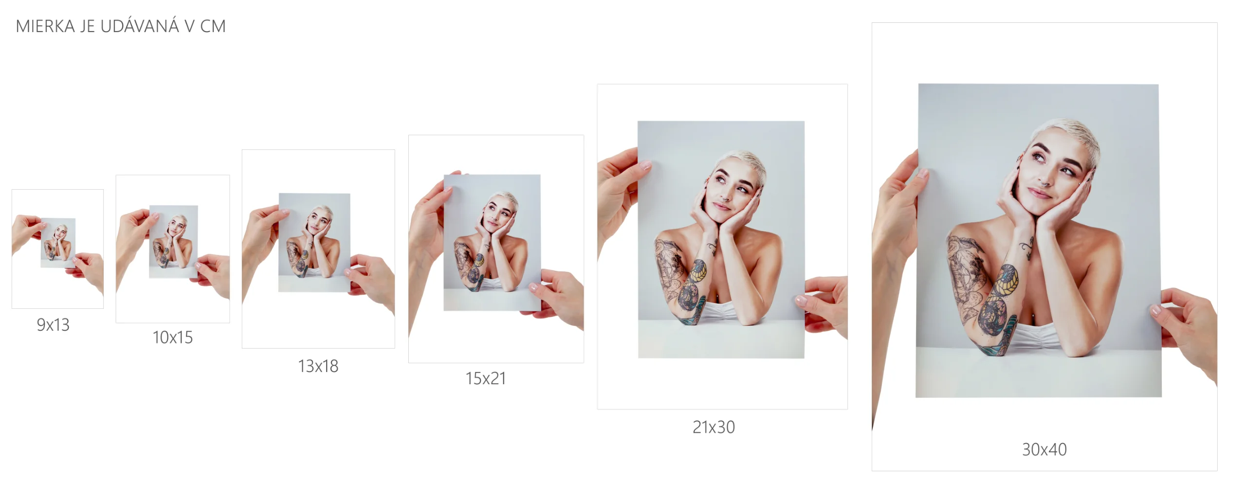 Náhľad tlačenej fotografie s veľkým bielym rámikom